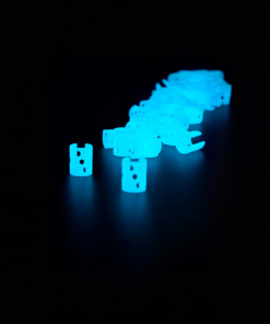 DotClip - Set inele păr albastre fosforescente 50 buc. - imagine 5