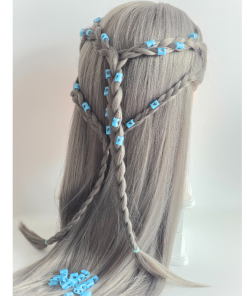 HeartClip - Set inele de păr albastre fosforescente 50 buc. - imagine 6