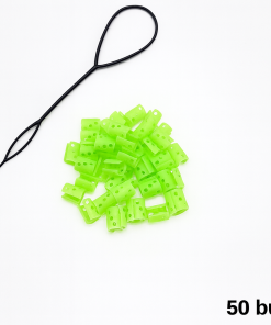 DotClip - Set inele păr verzi fosforescente 50 buc.