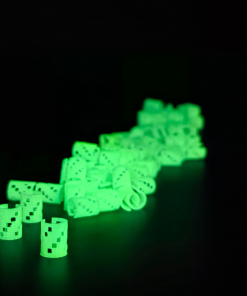 GeoClip - Set inele păr verzi fosforescente 50 buc. - imagine 3
