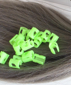 HeartClip - Set inele de păr verzi fosforescente 50 buc. - imagine 5