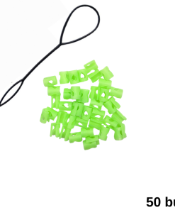 HeartClip - Set inele de păr verzi fosforescente 50 buc.