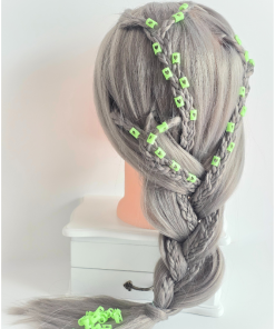HeartClip - Set inele de păr verzi fosforescente 50 buc. - imagine 3