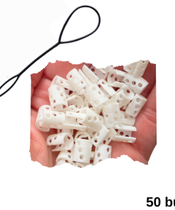 DotClip - Set inele păr albe 50 buc.