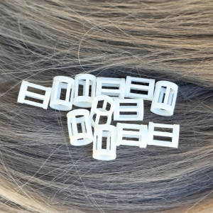 Alternative view of AirRing - Set inele păr albe 50 buc.