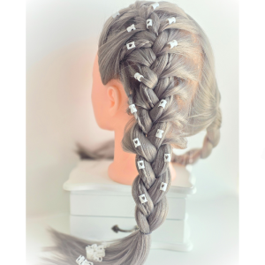 Alternative view of HeartClip - Set inele de păr albe 50 buc.