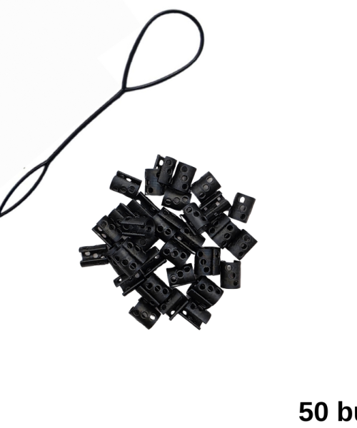 DotClip - Set inele păr negre 50 buc.