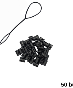 GeoClip - Set inele păr negre 3D