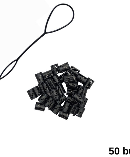 GeoClip - Set inele păr negre 3D