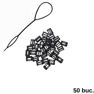 AirRing - Set inele păr negre 50 buc.