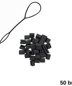 RibWave - Set inele de păr negre 50 buc. - imagine 3