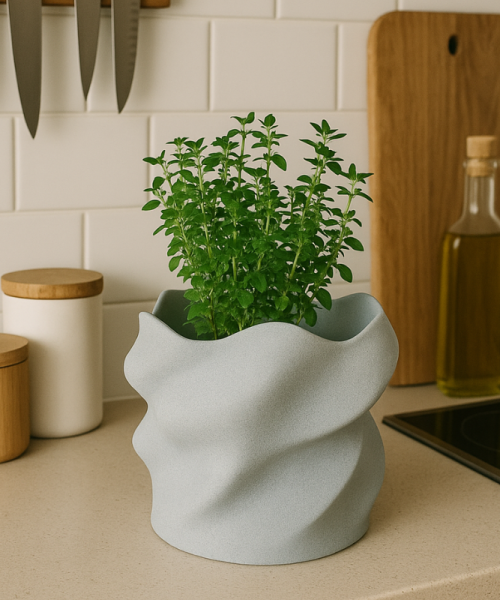 Eteria - Vază decorativă marble imprimată 3D - imagine 3