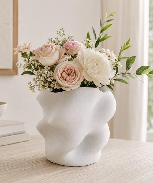 Eteria - Vază decorativă marble imprimată 3D - imagine 8