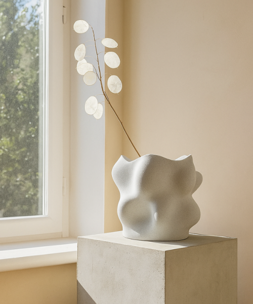 Alternative view of Nuvia - Vază decorativă marble imprimată 3D