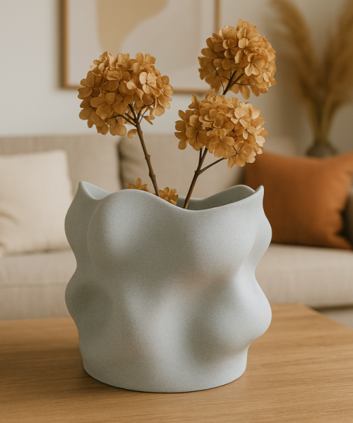 Nuvia - Vază decorativă marble imprimată 3D - imagine 3