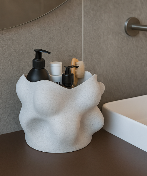 Nuvia - Vază decorativă marble imprimată 3D - imagine 4