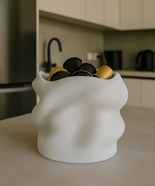 Nuvia - Vază decorativă marble imprimată 3D - imagine 6