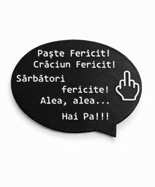 Magnet Frigider 3D - Sărbători Fericite!