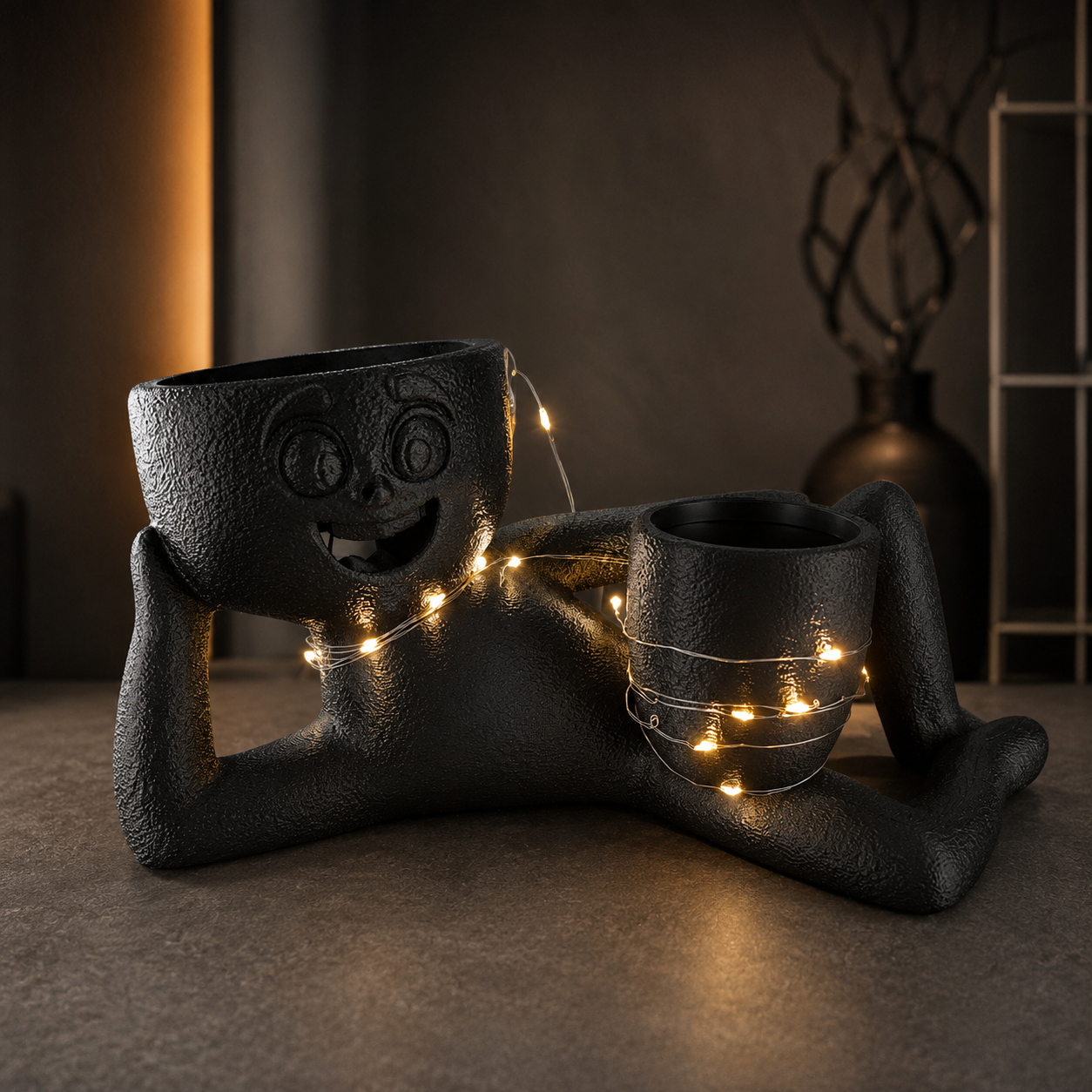 Milo – Organizator negru 3D cu luminițe cadou - imagine 8
