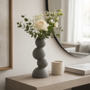 Sphera – Vază decorativă impermeabilă marble imprimată 3D cu luminițe cadou