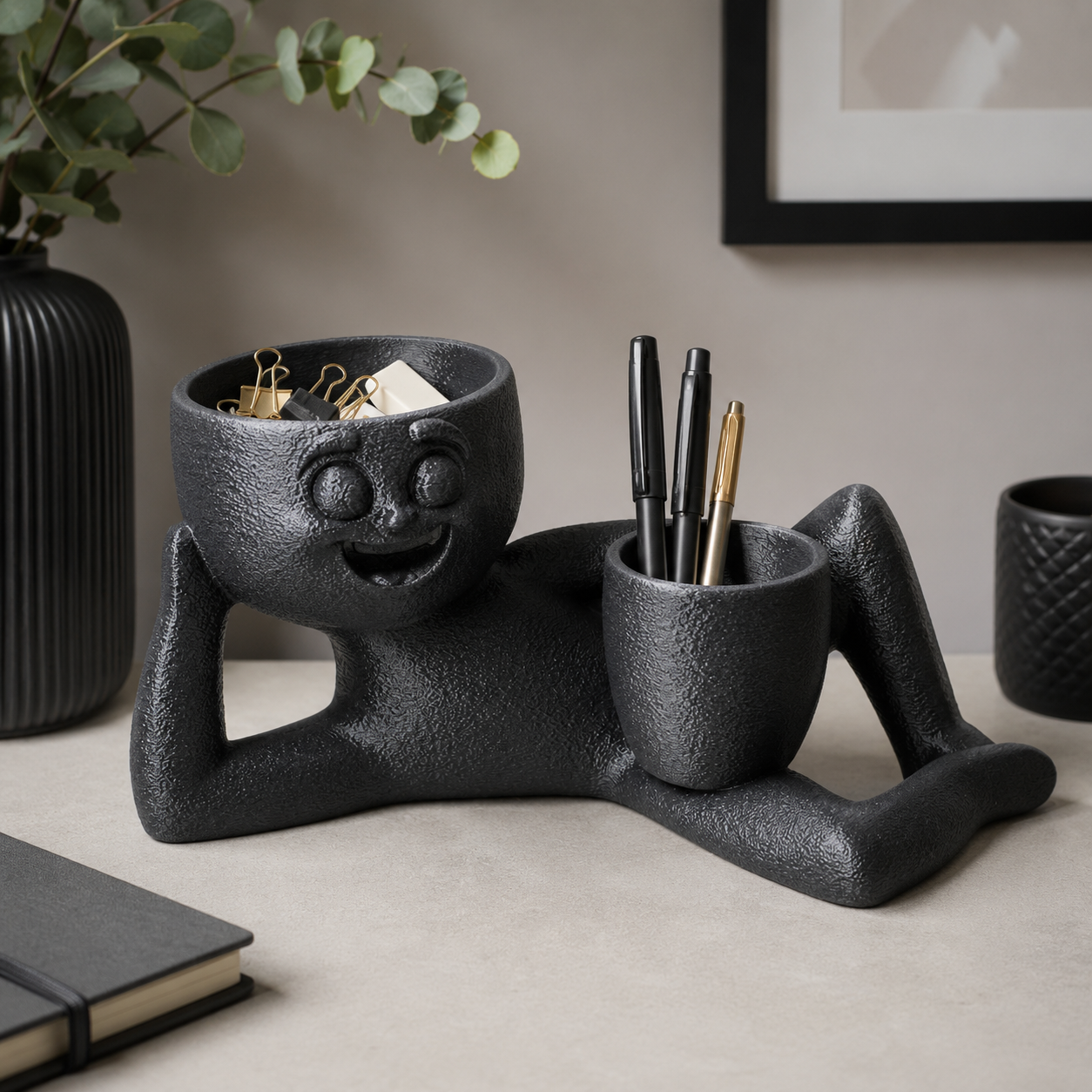 Milo – Organizator negru 3D cu luminițe cadou