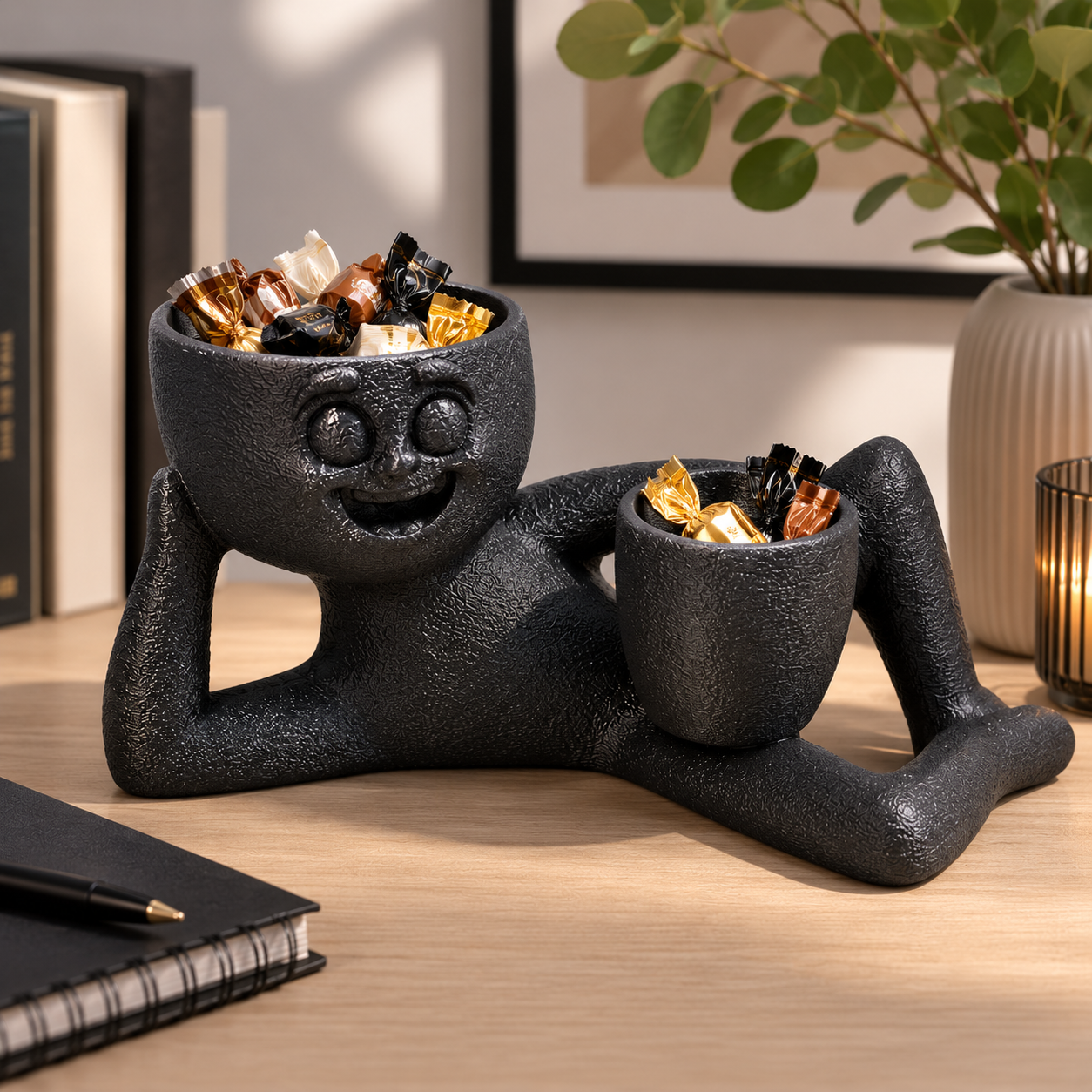 Milo – Organizator negru 3D cu luminițe cadou - imagine 5