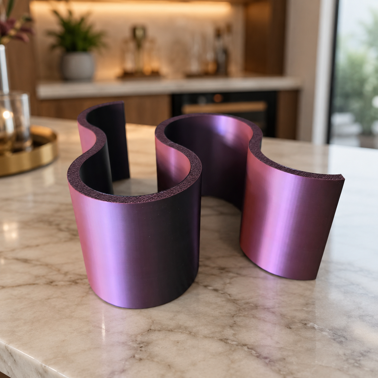Cava – suport pentru 4 sticle de vin, imprimat 3D - imagine 7