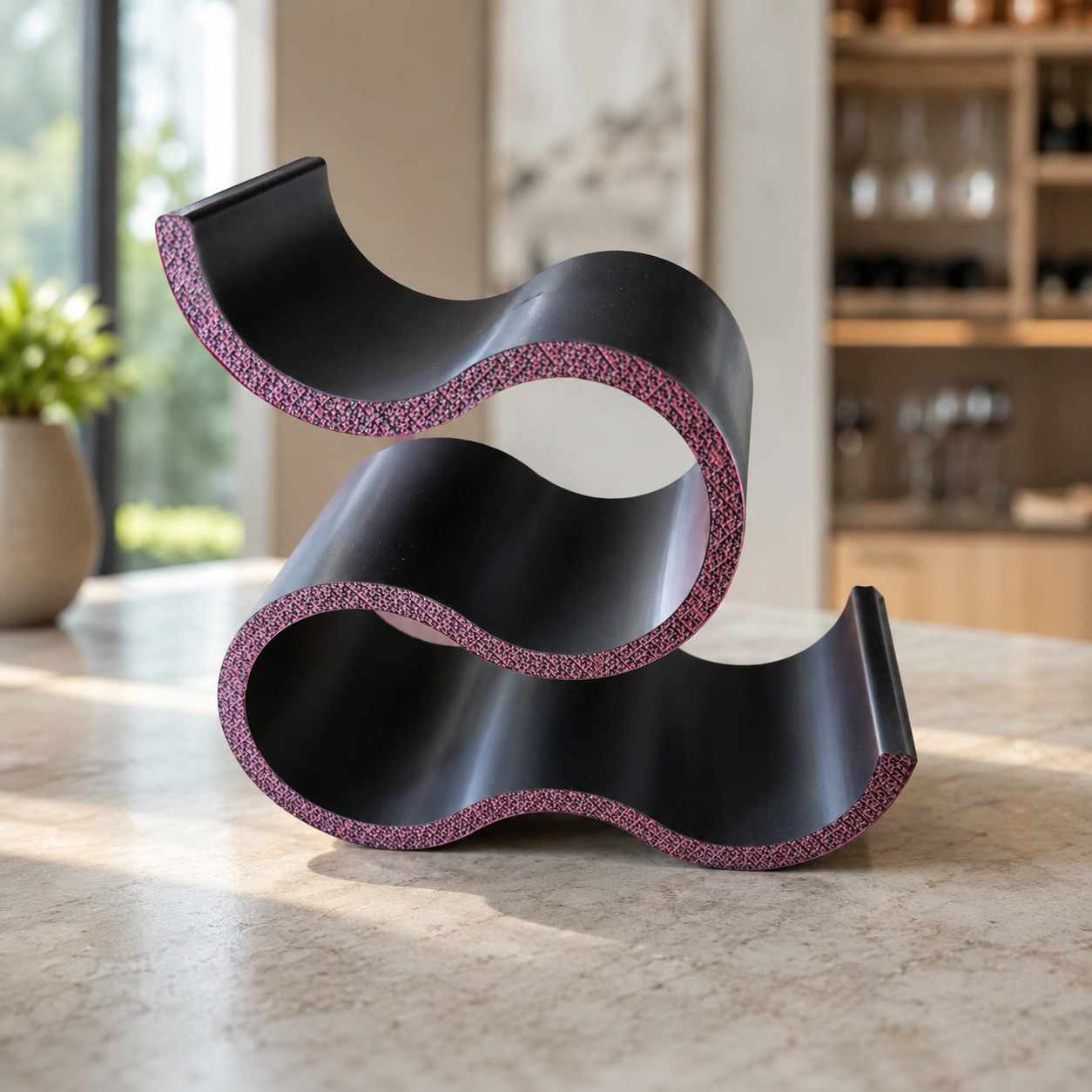 Cava – suport pentru 4 sticle de vin, imprimat 3D - imagine 8