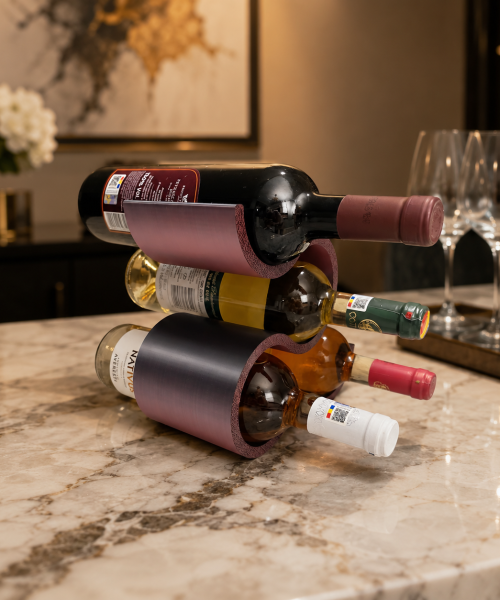 Cava – suport pentru 4 sticle de vin, imprimat 3D