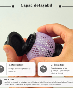 Nox Mov - Felinar decorativ mov/negru pentru bibliotecă - imagine 9