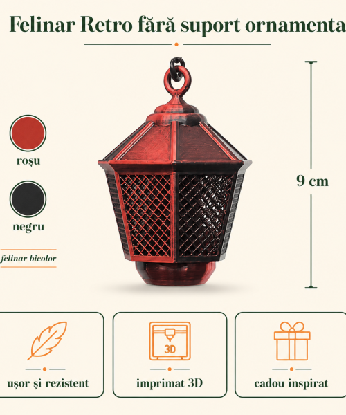 Alternative view of Retro - felinar fără suport ornamental