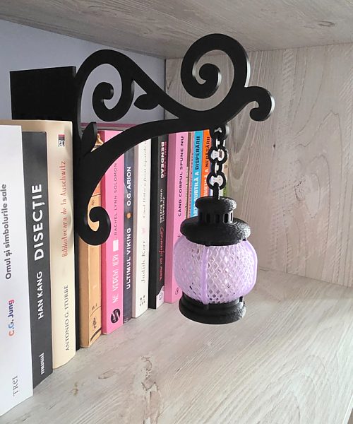 Nox Mov - Felinar decorativ mov/negru pentru bibliotecă