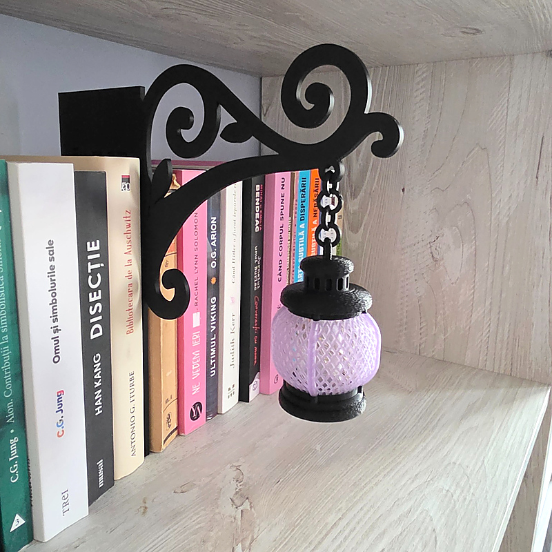 Nox Mov - Felinar decorativ mov/negru pentru bibliotecă